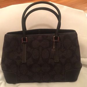 Classy!  Authentic Vintage Coach Wool Tote